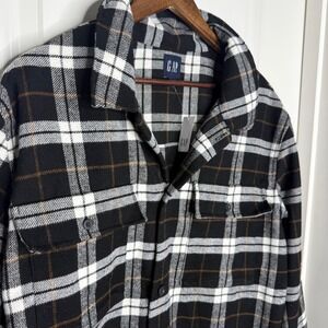 NWT GAP Men's Heavy‎ Plaid Flannel Shirt Jacket Size XL Button Up